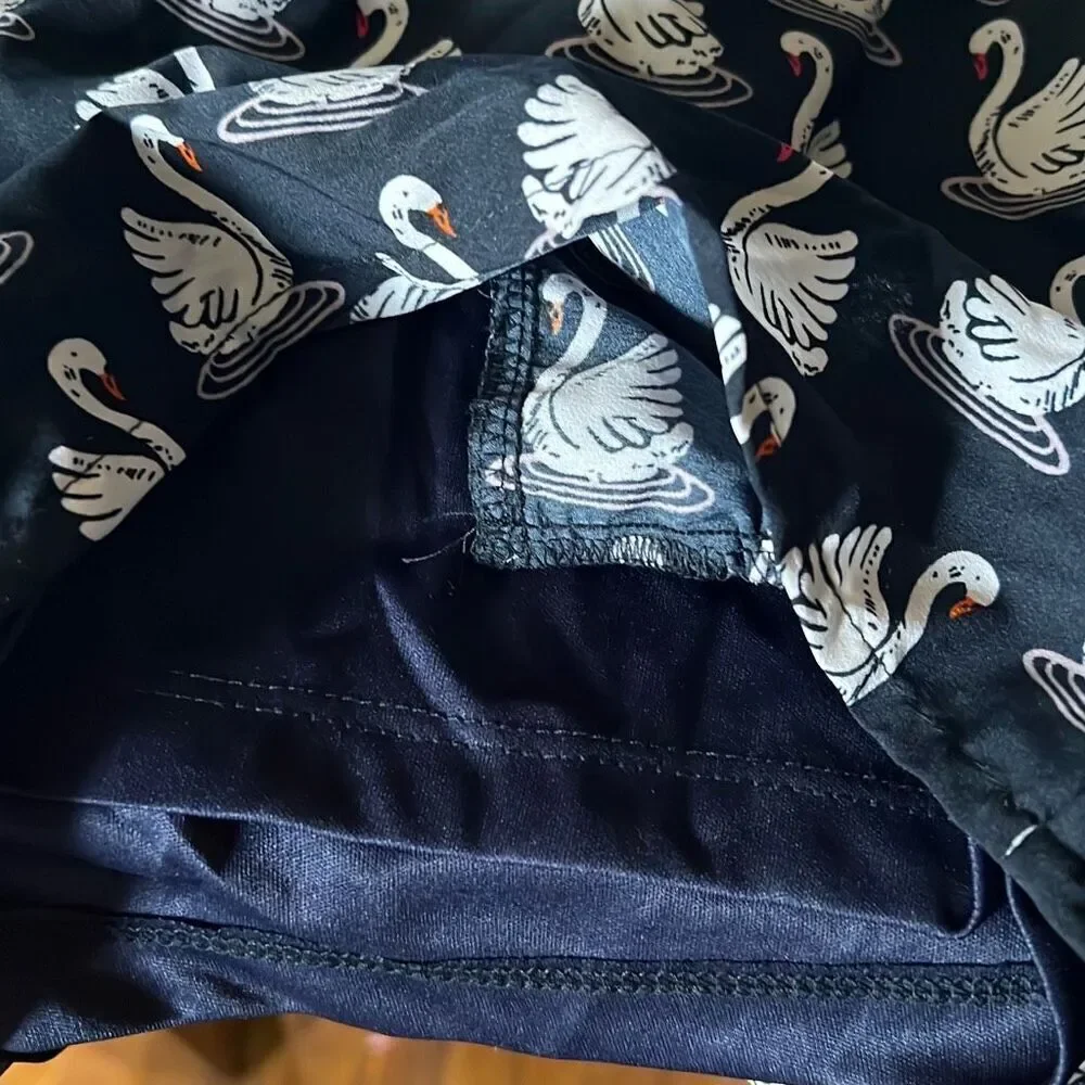 Francesca’s Blue Rain Swan Lace shorts Nwt Small
